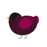 (unnamed), a sable and maroon chicken with a lace pattern