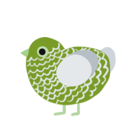 Absinthe - CD, a chartreuse and mist chicken with a lace pattern