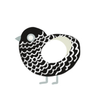 (unnamed), a sable and white chicken with a lace pattern