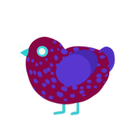 (unnamed), a maroon and indigo chicken with a speckle pattern