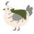 Rhine, a cream and ash chicken with a half-bar pattern