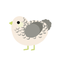 (unnamed), a cream and ash chicken with a half-lace pattern