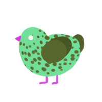 (unnamed), a spring and olive chicken with a speckle pattern