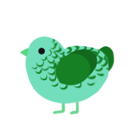 (unnamed), a mint and leaf chicken with a half-lace pattern