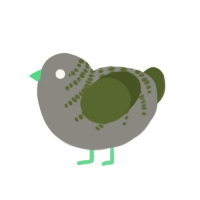 (unnamed), a ash and olive chicken with a half-bar pattern
