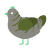 snaek, a ash and olive chicken with a half-bar pattern