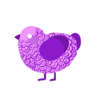 (unnamed), a lavender and violet chicken with a double-lace pattern