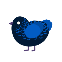 (unnamed), a tumblr and ultramarine chicken with a half-lace pattern