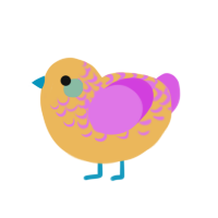 (unnamed), a honey and orchid chicken with a half-lace pattern