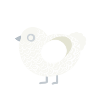 (unnamed), a white chicken with a double-lace pattern
