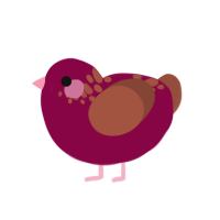 (unnamed), a maroon and russet chicken with a neck-speckle pattern