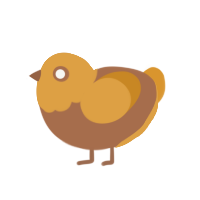 Brown xyx, a brown and orange chicken with a head pattern