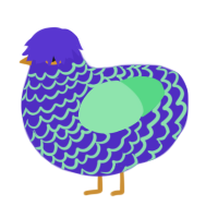 (unnamed), a indigo and spring chicken with a lace pattern