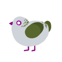 (unnamed), a mist and olive chicken with a neck-band pattern