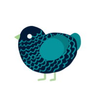 meow meow, a tumblr and teal chicken with a lace pattern