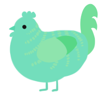 (unnamed), a mint and spring chicken with a half-bar pattern