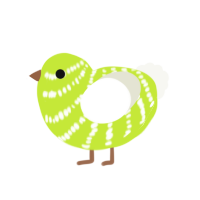 (unnamed), a lime and white chicken with a bar pattern