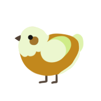 Hayloft, a ochre and apple chicken with a head pattern