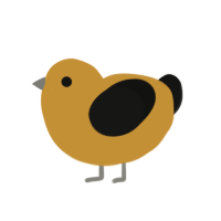 Bumblebee, a gold and black chicken