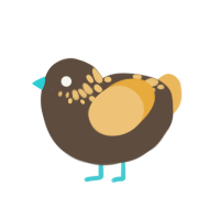 (unnamed), a bark and honey chicken with a neck-speckle pattern