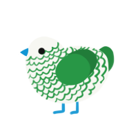 (unnamed), a white and viridian chicken with a lace pattern