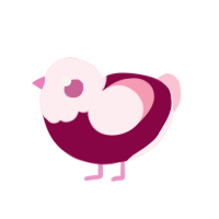 (unnamed), a maroon and rose chicken with a head pattern