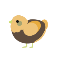 (unnamed), a bark and honey chicken with a head pattern