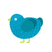 Blueberry nugget, a cerulean and sea chicken with a lace pattern