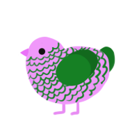 (unnamed), a lavender and leaf chicken with a lace pattern