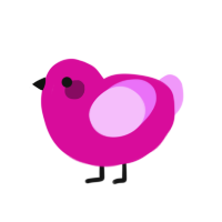 (unnamed), a fuchsia and lavender chicken