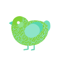 (unnamed), a grass and mint chicken with a double-lace pattern