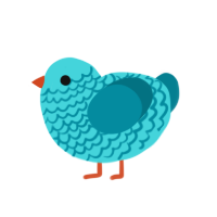 4, a aqua and sea chicken with a lace pattern