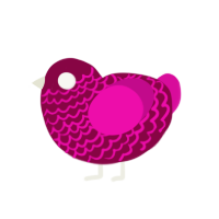 (unnamed), a maroon and fuchsia chicken with a lace pattern