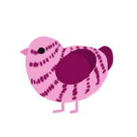 (unnamed), a pink and wine chicken with a bar pattern