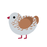 (unnamed), a mist and brown chicken with a half-lace pattern