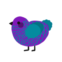 (unnamed), a violet and sea chicken with a lace pattern