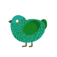 WIP, a turquoise and leaf chicken with a lace pattern