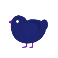 xxy navy, a navy chicken with a double-lace pattern