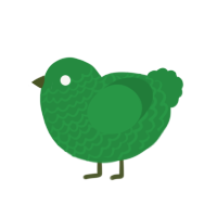 Mossy Woodland, a viridian chicken with a lace pattern