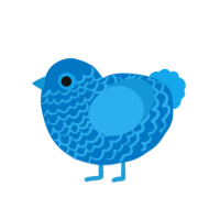 (unnamed), a sapphire and sky chicken with a lace pattern
