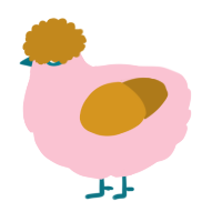 Dolly, a rose and ochre chicken