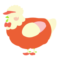 (unnamed), a russet and lavender chicken with a head pattern
