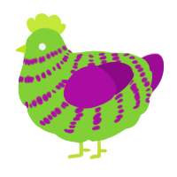 Lishie, a grass and plum chicken with a bar pattern