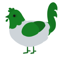 (unnamed), a mist and leaf chicken with a head pattern