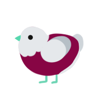 Cup, a maroon and mist chicken with a head pattern