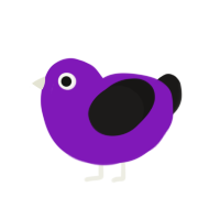 Slumbering Abyss, a violet and sable chicken