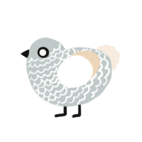 Truck Freak, a silver and cream chicken with a lace pattern