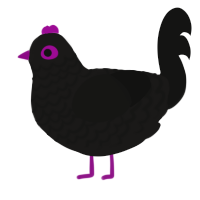 (unnamed), a sable and black chicken with a lace pattern