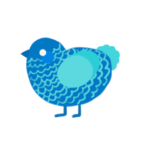 (unnamed), a sapphire and aqua chicken with a lace pattern