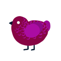 (unnamed), a maroon and plum chicken with a half-lace pattern